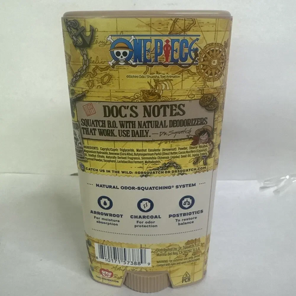 DR Squatch One Piece Deodorant Straw Hat Sticc Limited Edition Monkey Luffy New